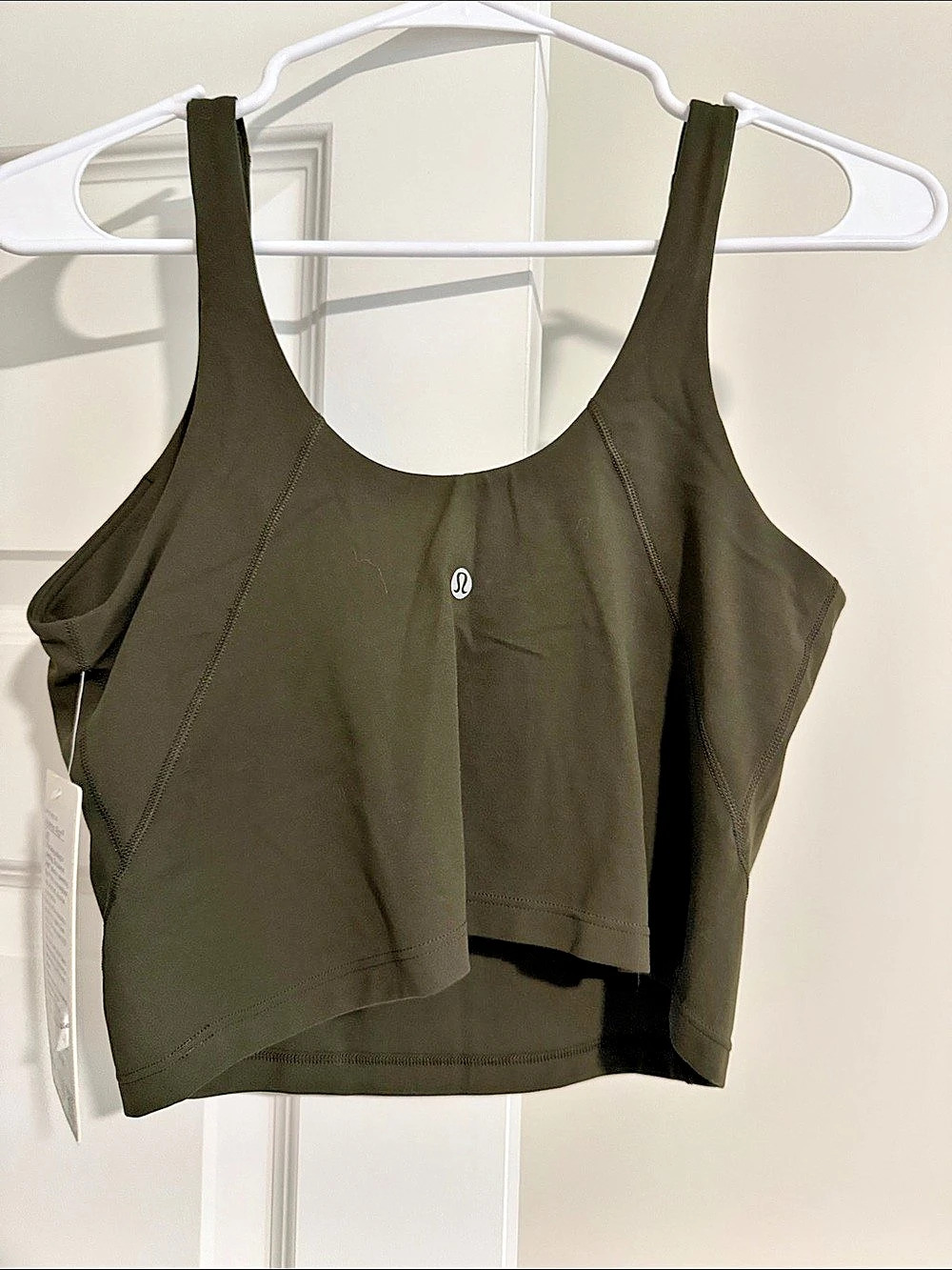 lululemon Align Tank Top - Dark Olive - Size 10 - Picture 2 of 3
